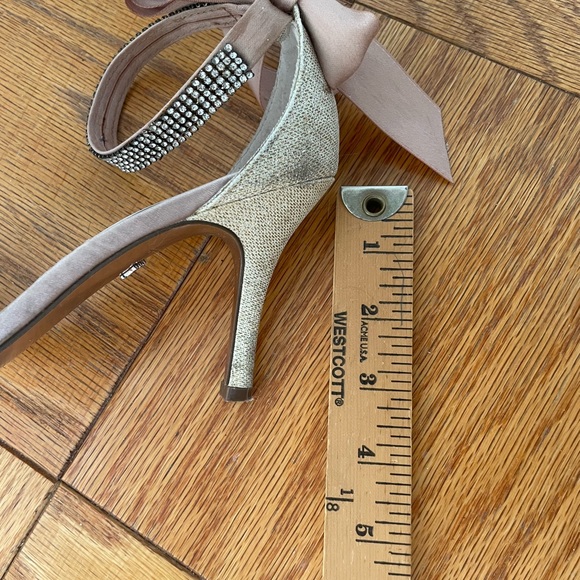 Peep Toe Heels with Satin Ribbon - Picture 9 of 11